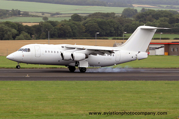 Cello Avro RJ-85 G-LENM at Prestwick (2013)