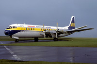 Merparti Nusantara Airlines Vickers 953 Vanguard PK-MVF at East Midlands (1978)