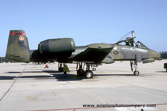 USAF 354 TFW 353 TFS Fairchild A-10A 77-0183/MB (1981)