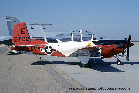US Navy TAW-5 Beech T-34C Mentor 160492/E (1990)
