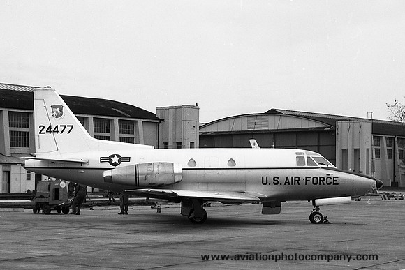 USAF 17th Air Force Headquarters North American T-39A Sabreliner 62-4477 at RAF Leuchars (1960)