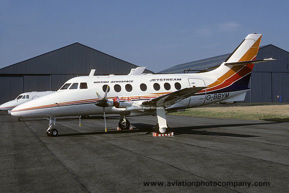 Handley Page Jetstream 200 G-BBYM at Prestwick (1987)