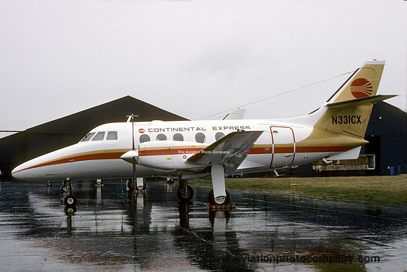 Continental Express BAe Jetstream 31 N331CX at Prestwick (1987)