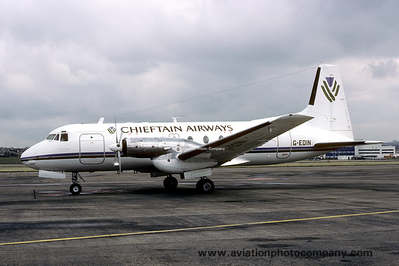 Chieftain Airways Hawker Siddeley HS.748-334 G-EDIN at Prestwick (1987)