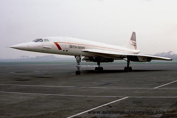 British Airways BAC Concorde G-BOAD at Prestwick (1987)