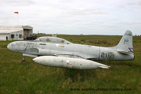 Uruguayan Air Force Lockheed T-33A Shooting Star 210 at Durazno (2007)