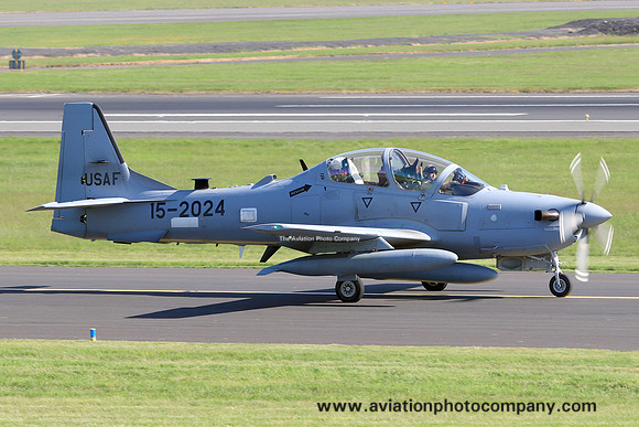 Lebanese Air Force Embraer A-29A Super Tucano 15-2024 at Prestwick (2018)