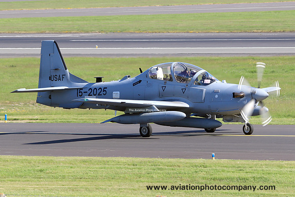 Lebanese Air Force Embraer A-29A Super Tucano 15-2025 at Prestwick (2018)