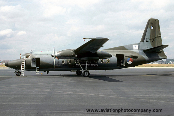 Dutch Air Force 334 Squadron Fokker F-27-300M Troopship C-7 at Rhein Main (1993)