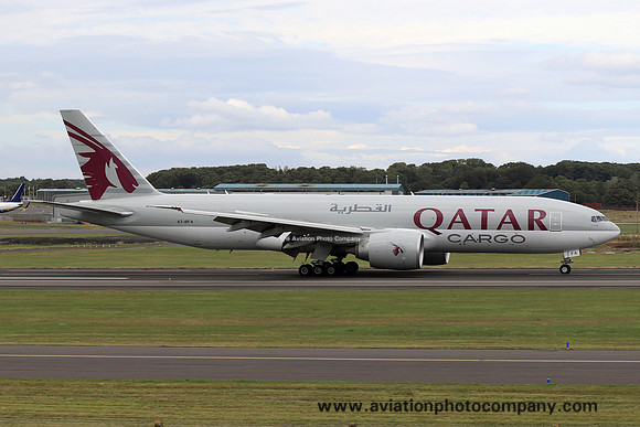 Qatar Airways Cargo Boeing 777-FDZ A7-BFA at Prestwick (2018)