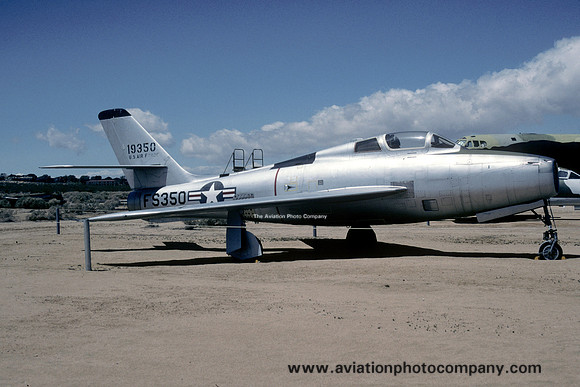 USAF Republic F-84F Thunderstreak 51-9350 displayed at Edwards AFB (1990)