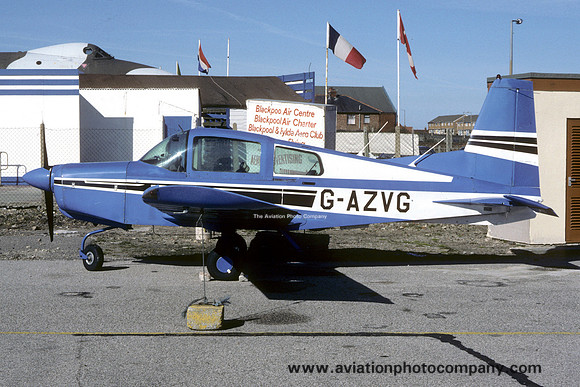 American Aviation AA-5 Traveler G-AZVG at Blackpool (1987)