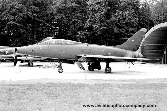 Danish Air Force Esk 727 North American F-100F Super Sabre GT-982 (1973)