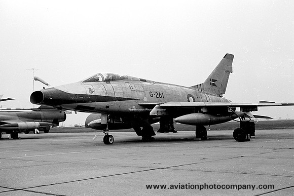 Danish Air Force Esk 727 North American F-100D Super Sabre G-261 (1970)