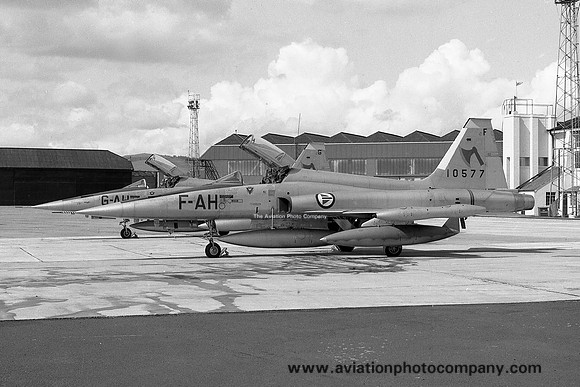 Norwegian Air Force 332 Skv Northrop F-5A Freedom Fighter 10577 at RAF Leuchars (1970)
