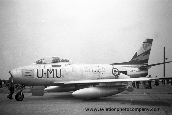 Norwegian Air Force 338 Skv North American F-86F Sabre 31227/MU-U (1961)