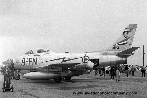 Norwegian Air Force 331 Skv North American F-86F Sabre 31151/FN-A (1961)