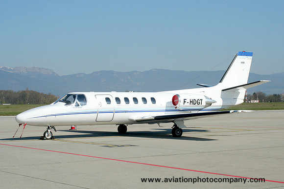 Blueaeor Sarl La Rochelle Cessna 550 Citation II F-HDGT at Geneva (2007)
