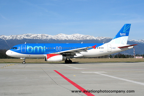 BMI British Midland International Airbus A320-232 G-MIDP at Geneva (2007)