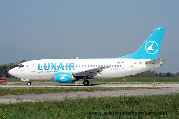 Luxair Boeing 737-5C9 LX-LGP at Geneva (2007)