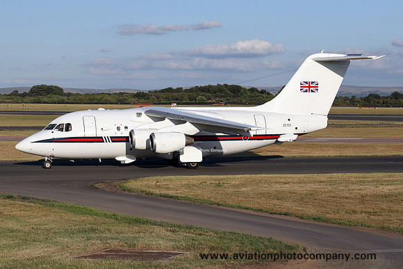 RAF 32 Squadron BAe 146 CC.2 ZE701 at Manchester (2018)