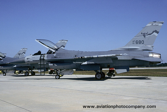 USAF Montana ANG 186 FIS General Dynamics F-16A Fighting Falcon 81-0680 (1992)