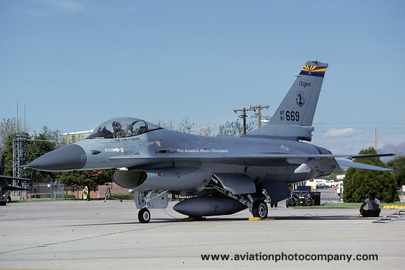 USAF Arizona ANG 162 FW General Dynamics F-16A Fighting Falcon 81-0669 (1987)