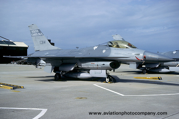 USAF South Carolina ANG 157 FIS General Dynamics F-16A Fighting Falcon 79-0314 (1992)