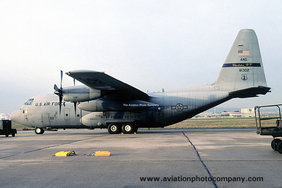 USAF West Virginia ANG 130 AS Lockheed C-130H Hercules 88-1302 at Rhein Main (2003)