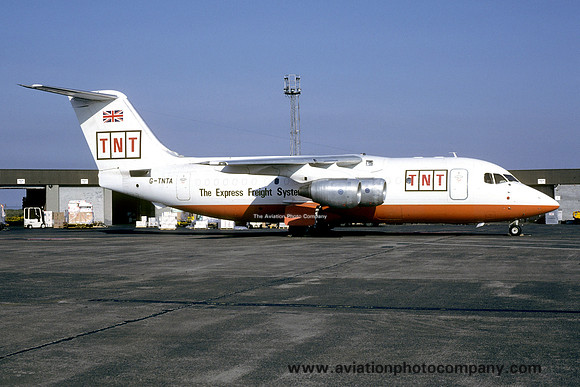 Air Foyle/TNT BAe 146-200QT G-TNTA at Prestwick (1987)