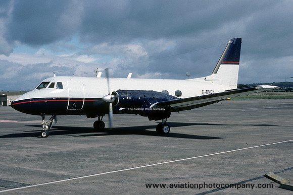 Peregrine Air Services Gulfstream I G-BNCE at Prestwick (1987)