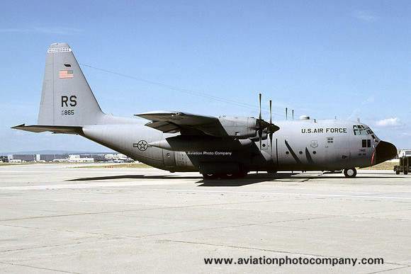 USAF 86 AW 37 AS Lockheed C-130E Hercules 63-7865/RS at Rhein Main (2003)