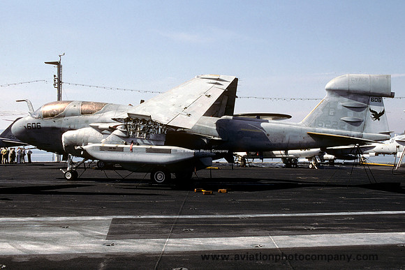US Navy VAQ-140 Grumman EA-6B Prowler 162224/AG-606 on board USS Dwight D Eisenhower (1990)