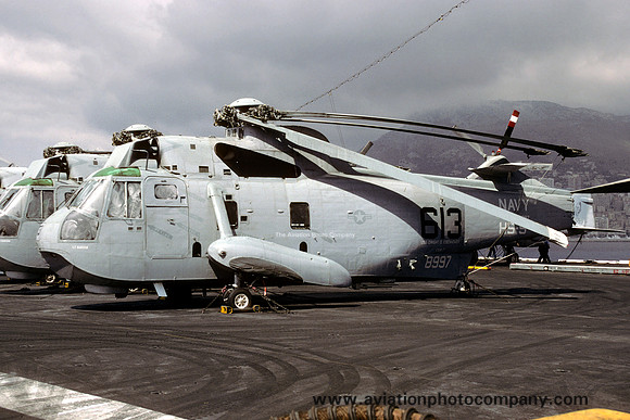 US Navy HS-5 Sikorsky SH-3H Sea King 148997/AG-613 on board USS Dwight D Eisenhower (1990)