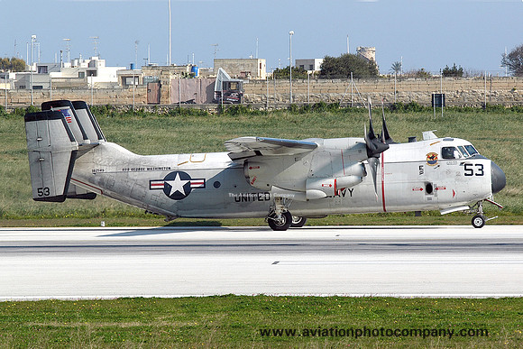 US Navy VRC-40 Grumman C-2A Greyhound 162145/53 at Malta Luqa IAP (2004)