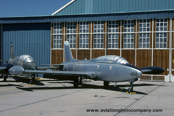 Ex South African Air Force Atlas MB.-326M Impala 498 stored at Mojave (1993)