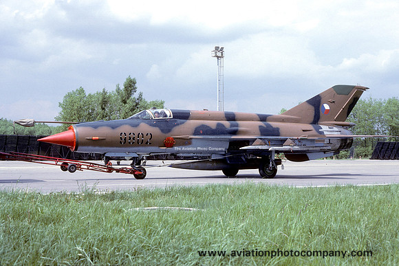Czech Air Force 1 LSP Mikoyan MiG-21MF 9802 (1990)