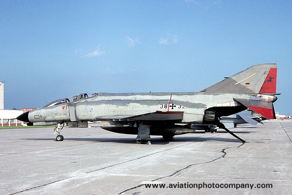 German Air Force JG72 McDonnell F-4F Phantom 38+32 with moose head zap (1993)