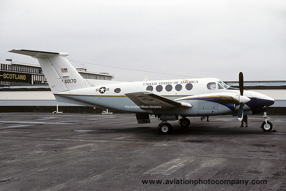 USAF MAAG Dhahran Beech C-12A Huron 76-0170 at Prestwick (1991)