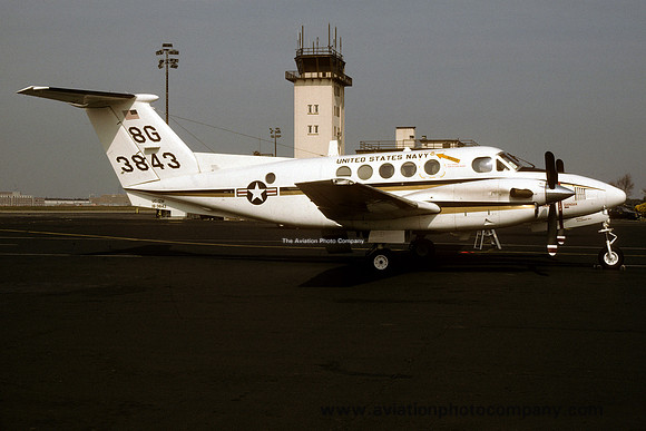 US Navy Mildenhall Base Flight Beech UC-12M 163843/8G at Rhein Main (1991)