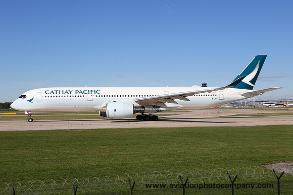 Cathay Pacific Airbus A350-941 B-LRR at Manchester (2018)