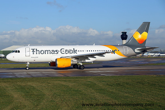 Thomas Cook Balearics Airbus A320-214 EC-MVH at Manchester (2018)
