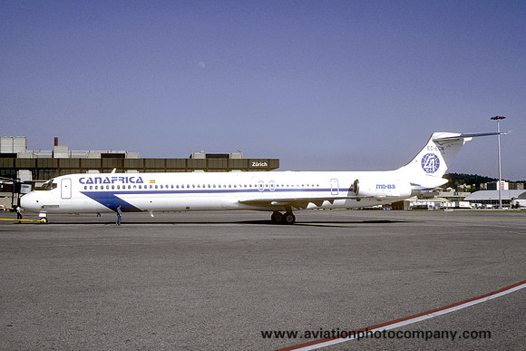 CTA Canafrica Transportes Aereos McDonnell Douglas MD-83 EC-ECN at Zurich (1987)