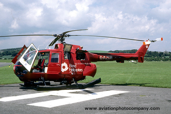 Bond Helicopters Bolkow Bo105DB G-AZOR at Shoreham (1987)