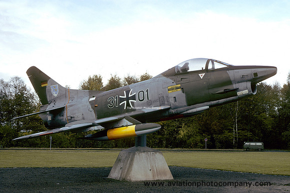 German Air Force FIAT G-91R 31+01 displayed at Oldenburg (1979)