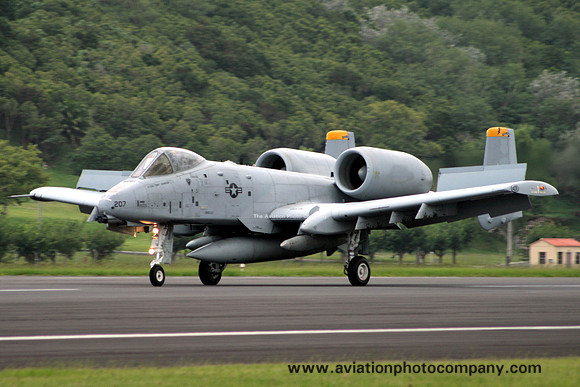 USAF 52 FW Fairchild A-10A Thunderbolt 79-0207 at Lajes (2008)