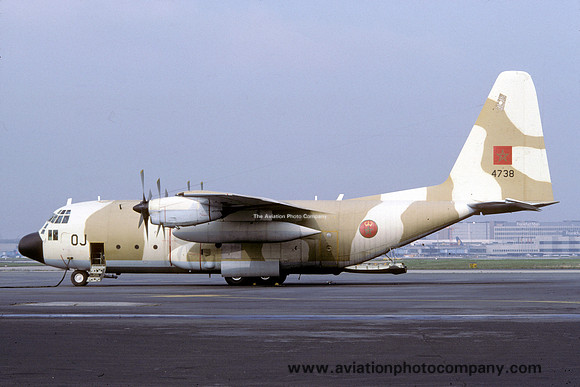 Moroccan Air Force Lockheed C-130H Hercules 4738/OJ at Rhein Main (1993)
