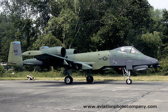 USAF 81 TFW 91 TFS Fairchild A-10A Thunderbolt 76-0550/WR at Koksijde (1991)