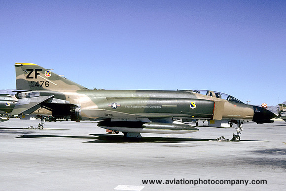 USAF 31 TFW 306 TFTS McDonnell F-4D Phantom 66-7476/ZF at Nellis AFB (1980)