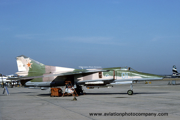 Russian Air Force Mikoyan MiG-27M "1" at Aero India 1996 Yelahanka